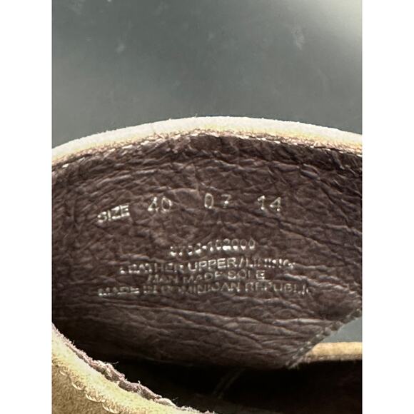 Dansko Suede Wedge Ankle Boots Taupe Brown Cutout Back Zip Size 40 (9.5–10) - Picture 8 of 8